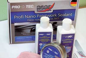 Ефектний вигляд лакофарбового покриття та його збереження забезпечують спеціальні засоби на основі наноречовин, подібні Nano Paintwork Sealant Profi від PRO TEC