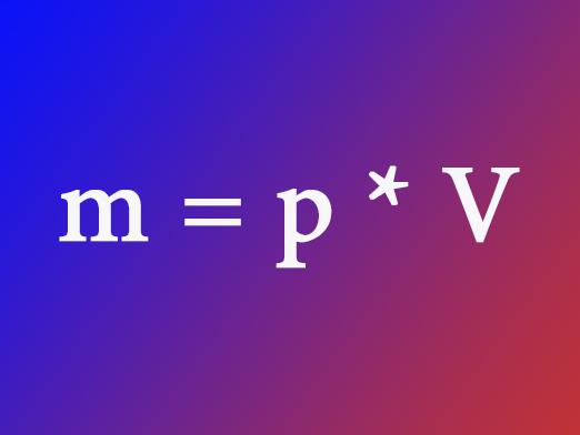 Обсяг і маса рідини пов'язані формулою: М = V · ρ,