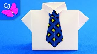 Орігамі з паперу КОНВЕРТ сорочку з краваткою