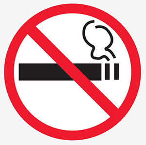 У всіх місцях, де куріння суворо заборонено, повинен перебувати сповіщає про заборону куріння   знак