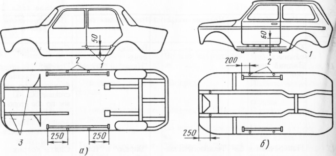 Протикорозійну обробку кузова автомобіля ВАЗ