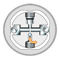 Область насоса, яка стискає паливо під високим тиском, складається з впускного і випускного клапанів, поршнів і роликів, які подпруженние двома пружинками