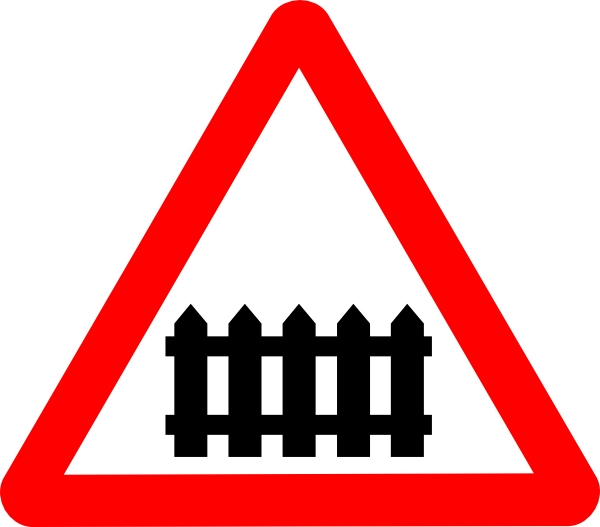 Знак «Залізничний переїзд із шлагбаумом» попереджає водіїв про місце перетину проїжджої частини із залізничними коліями