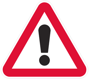 Знак «Викид гравію» попереджає водіїв і пішоходів про неякісні ділянках дороги